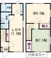 アドバンスあきる野Ⅰの間取り画像