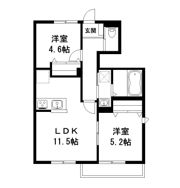 メゾン ド パルフェ B棟の間取り画像