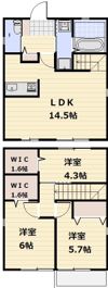 伊奈町中央戸建の間取り画像