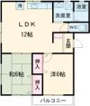 コーポ諸富 A棟の間取り画像
