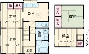 播磨町南大中戸建の間取り画像