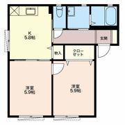 メゾンドグレースⅡの間取り画像