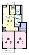 カーサカネジョウBの間取り画像