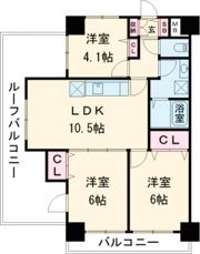 朝日パリオ東青梅の間取り画像