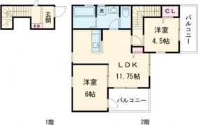 リーブルファイン東富田の間取り画像