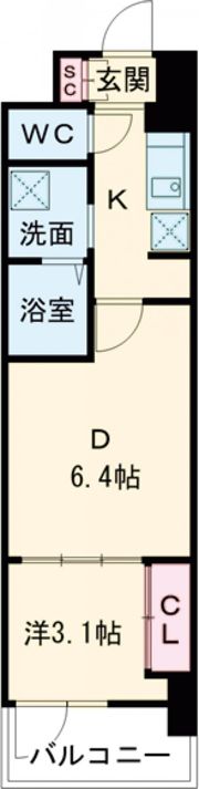 メイクス大阪鶴見の間取り画像