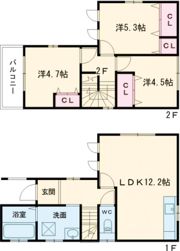 フジパレス戸建賃貸喜連三丁目の間取り画像