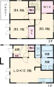 フジパレス戸建賃貸喜連三丁目の間取り画像