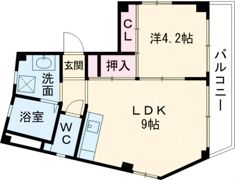 ハイツ皆実の間取り画像
