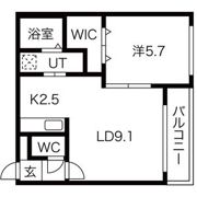 アンクレール小樽の間取り画像