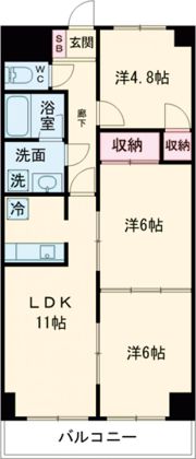 日宝ポニクレール府中の間取り画像