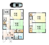 上枝貸家 東端の間取り画像