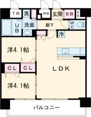 プレリス鶴?緑地グランガーデリアの間取り画像