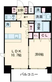 プレサンス三宮ルミネスの間取り画像