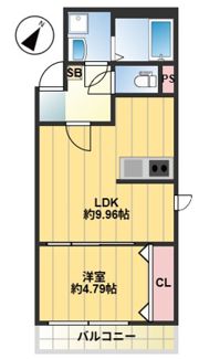 THE NOBLES 福岡空港前の間取り画像