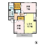 アンソレイユ Dの間取り画像