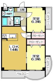 ニューガイア上石田の間取り画像