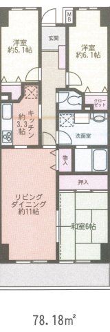パラッツオ稲毛の間取り画像