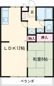 ラインハイツわたなべ Aの間取り画像