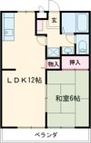ラインハイツわたなべ Aの間取り画像
