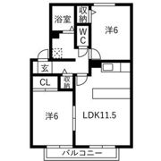 HKガーデン B棟の間取り画像