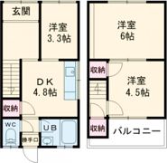 中野田貸家の間取り画像