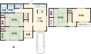 太子町太田貸家の間取り画像
