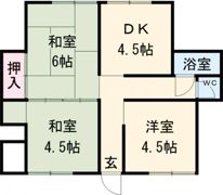 姫路市飾磨区鎌倉町平屋の間取り画像