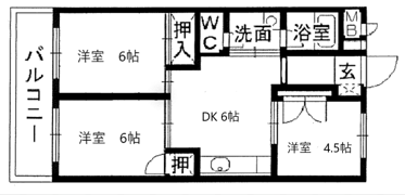 ベルガ中曽根の間取り画像