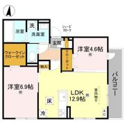 GRAMM松室吾田神町Bの間取り画像