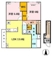 当麻寺МKコートVの間取り画像