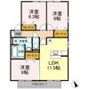 リビングタウン岩国 F棟の間取り画像