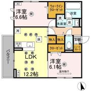 D-resena花ヶ島の間取り画像