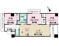 フラッツ芝間の間取り画像