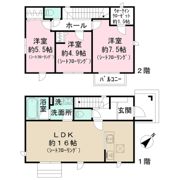 浦和区本太1丁目戸建の間取り画像