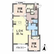 エスポワ ルミエールの間取り画像