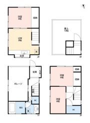 屋上・ガレージ付き一之江ハウス・3階建の間取り画像