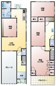浪打町2－19戸建賃貸の間取り画像