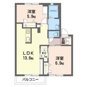 ブライト・コート Bの間取り画像