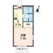 シャテーニュ柴原Bの間取り画像