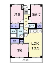 パラッツォ大安寺の間取り画像