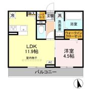 GRAND D-ROOM女鳥羽の間取り画像