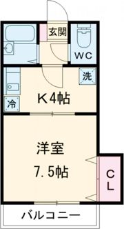 ウェルス稗田Aの間取り画像