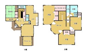 塩冶町貸家の間取り画像