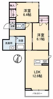 シャーメゾン カープの間取り画像