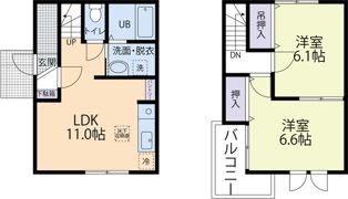 グラシア Bの間取り画像