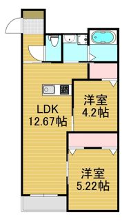 フェリスタ前原中央Ⅱの間取り画像
