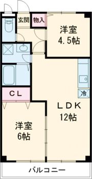 グランドール岡野 Aの間取り画像
