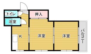 リファレンス大濠西の間取り画像