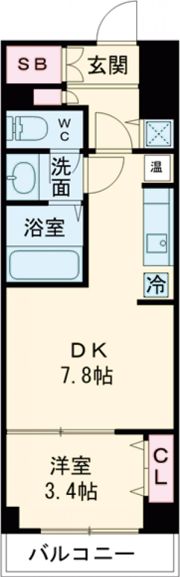 インプルーブ三宮イーストの間取り画像